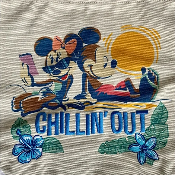 🆕 Disney Mickey and Minnie Mouse Canvas Tote Bag - Picture 4 of 12